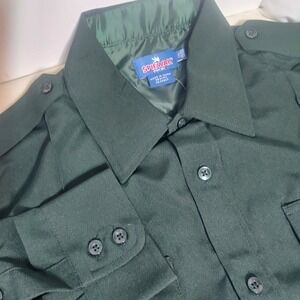 Spiewak‎ Mens Spruce Green Military Shirt 17.5 Neck 32/33 Long Sleeve New
